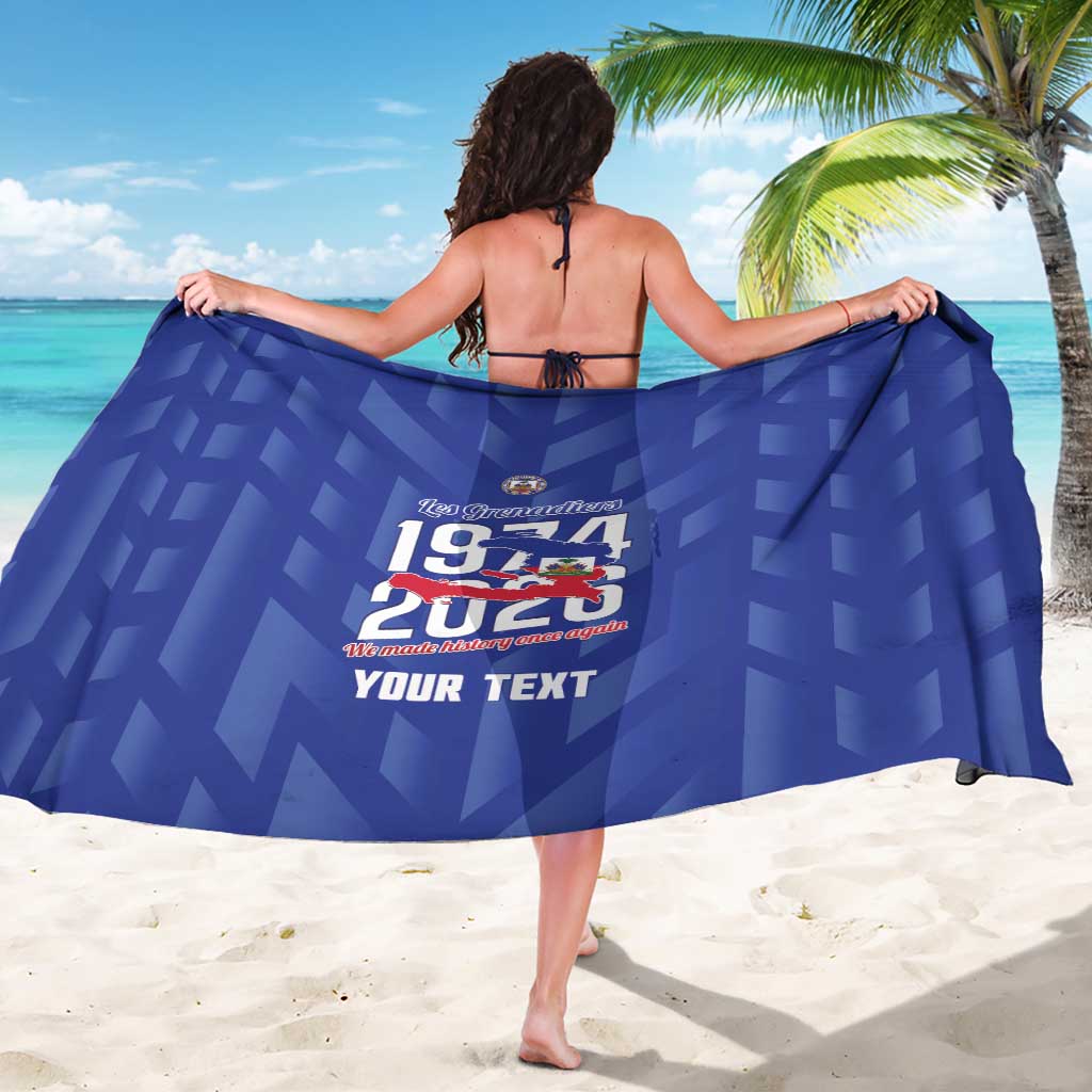Personalized Haiti Football Sarong Les Grenadiers Made History Once Again Blue Color - Wonder Print Shop