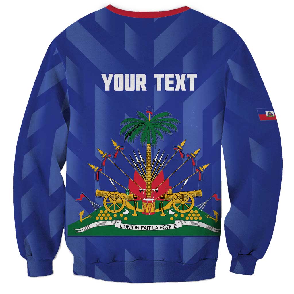 Personalized Haiti Football Sweatshirt Les Grenadiers Made History Once Again Blue Color - Wonder Print Shop