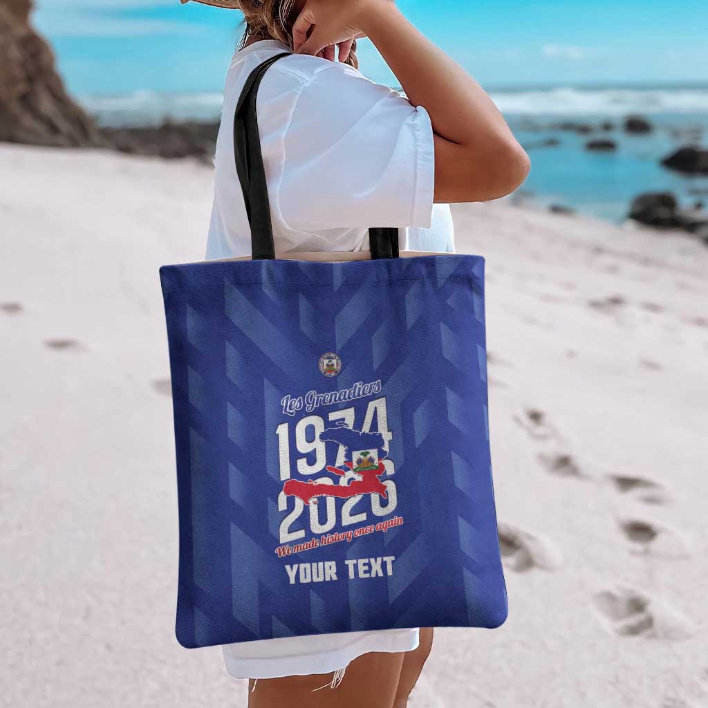 Personalized Haiti Football Tote Bag Les Grenadiers Made History Once Again Blue Color - Wonder Print Shop