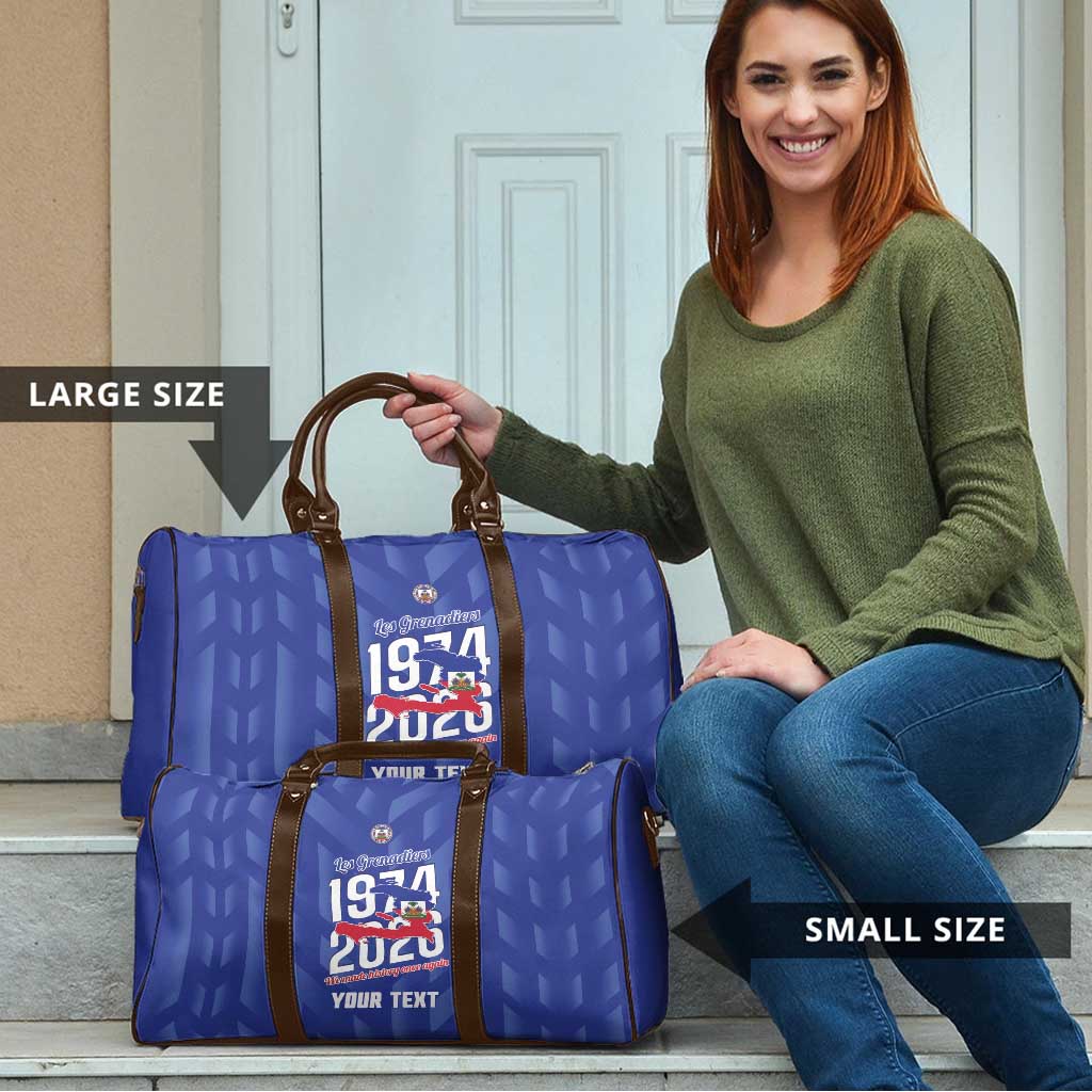 Personalized Haiti Football Travel Bag Les Grenadiers Made History Once Again Blue Color - Wonder Print Shop