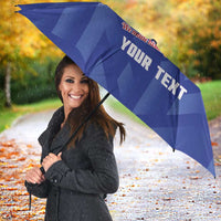 Personalized Haiti Football Umbrella Les Grenadiers Made History Once Again Blue Color - Wonder Print Shop