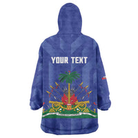 Personalized Haiti Football Wearable Blanket Hoodie Les Grenadiers Made History Once Again Blue Color - Wonder Print Shop