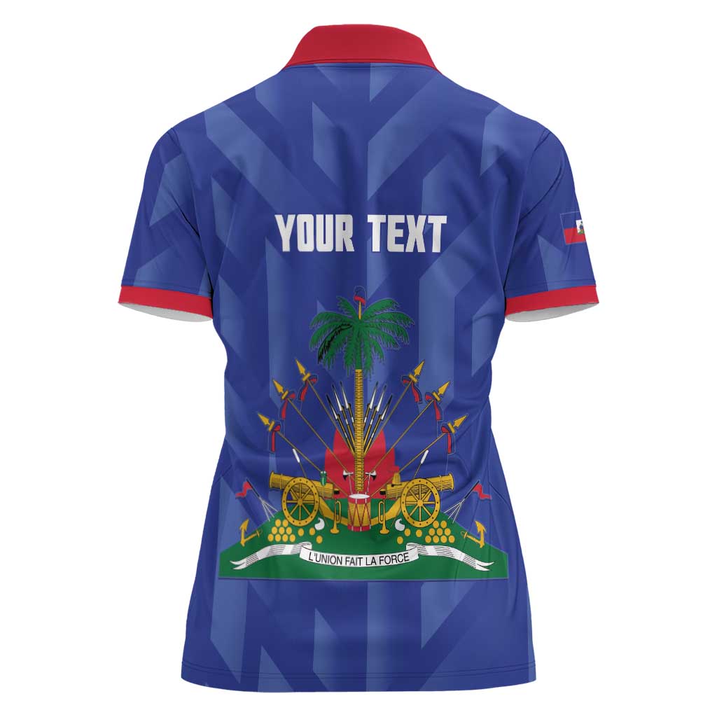 Personalized Haiti Football Women Polo Shirt Les Grenadiers Made History Once Again Blue Color - Wonder Print Shop