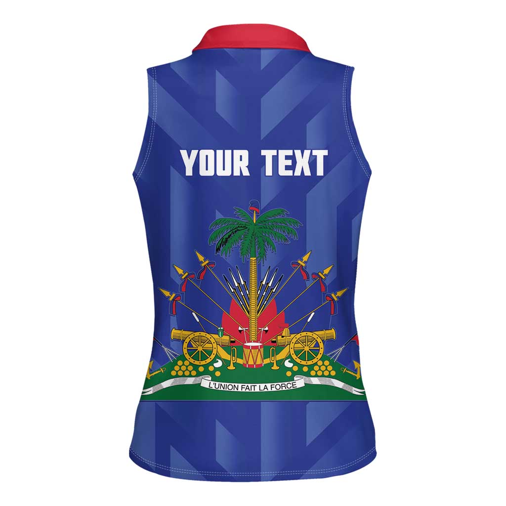 Personalized Haiti Football Women Sleeveless Polo Shirt Les Grenadiers Made History Once Again Blue Color - Wonder Print Shop