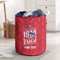 Personalized Haiti Football Laundry Basket Les Grenadiers Made History Once Again Red Color - Wonder Print Shop