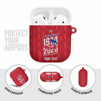 Personalized Haiti Football AirPods Case Les Grenadiers Made History Once Again Red Color - Wonder Print Shop