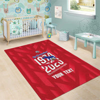 Personalized Haiti Football Area Rug Les Grenadiers Made History Once Again Red Color - Wonder Print Shop