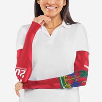 Personalized Haiti Football Arm Sleeves Les Grenadiers Made History Once Again Red Color - Wonder Print Shop