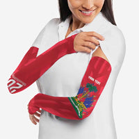 Personalized Haiti Football Arm Sleeves Les Grenadiers Made History Once Again Red Color - Wonder Print Shop