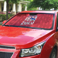 Personalized Haiti Football Auto Sun Shade Les Grenadiers Made History Once Again Red Color - Wonder Print Shop