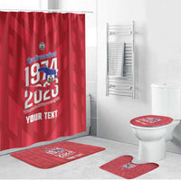 Personalized Haiti Football Bathroom Set Les Grenadiers Made History Once Again Red Color - Wonder Print Shop