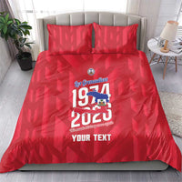 Personalized Haiti Football Bedding Set Les Grenadiers Made History Once Again Red Color - Wonder Print Shop