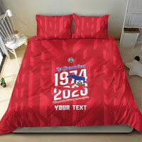 Personalized Haiti Football Bedding Set Les Grenadiers Made History Once Again Red Color - Wonder Print Shop