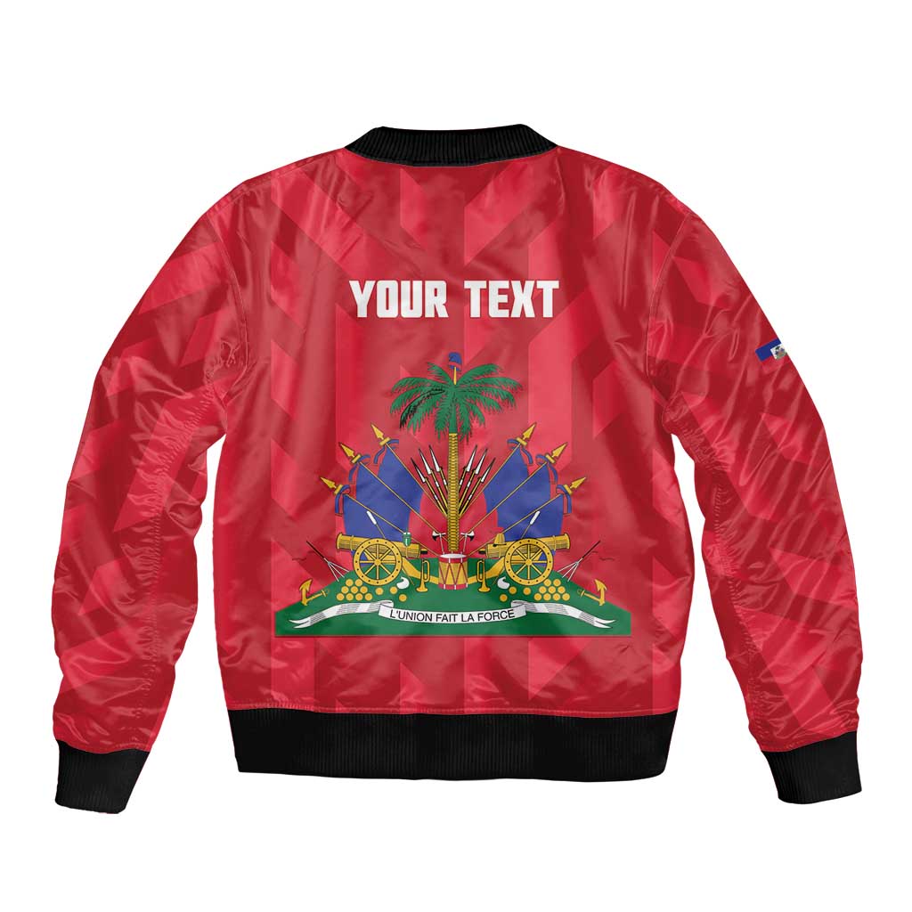 Personalized Haiti Football Bomber Jacket Les Grenadiers Made History Once Again Red Color - Wonder Print Shop
