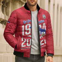 Personalized Haiti Football Bomber Puffer Jacket Les Grenadiers Made History Once Again Red Color - Wonder Print Shop