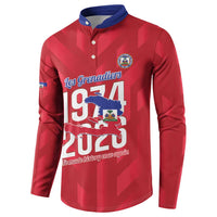 Personalized Haiti Football Button Sweatshirt Les Grenadiers Made History Once Again Red Color - Wonder Print Shop