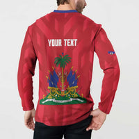 Personalized Haiti Football Button Sweatshirt Les Grenadiers Made History Once Again Red Color - Wonder Print Shop