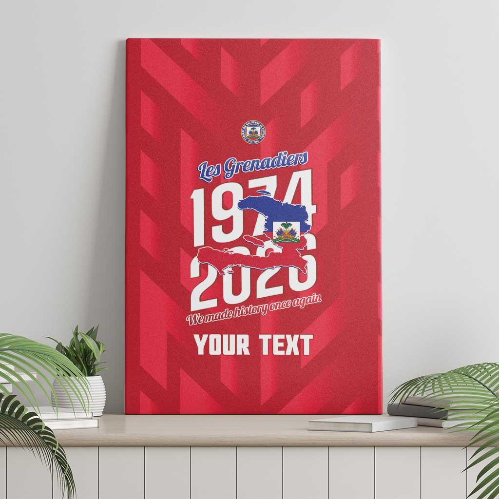 Personalized Haiti Football Canvas Wall Art Les Grenadiers Made History Once Again Red Color - Wonder Print Shop