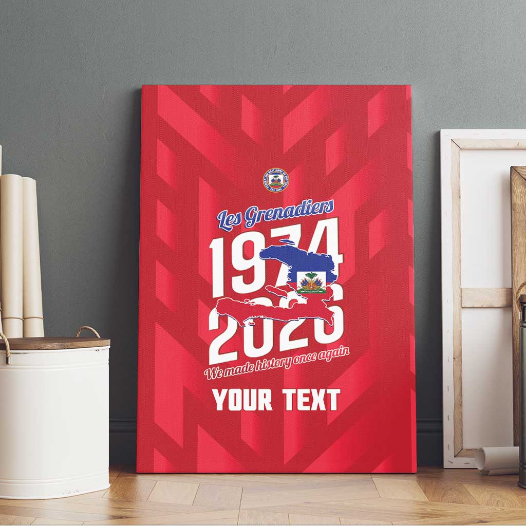 Personalized Haiti Football Canvas Wall Art Les Grenadiers Made History Once Again Red Color - Wonder Print Shop