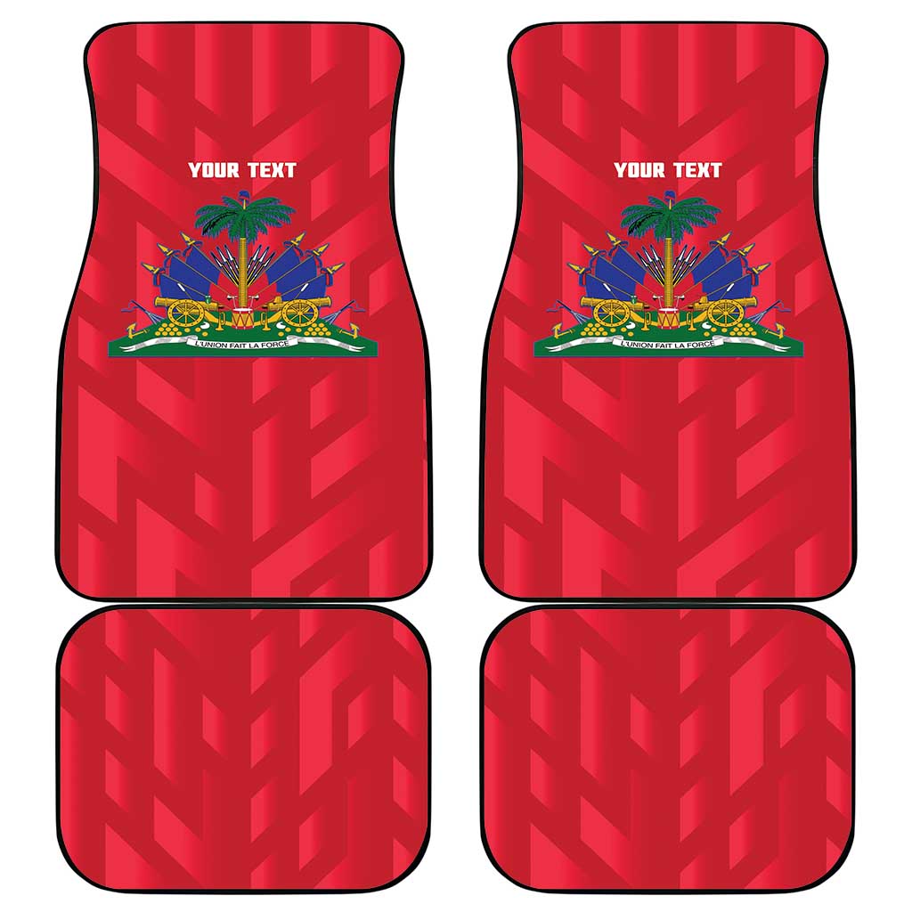 Personalized Haiti Football Car Mats Les Grenadiers Made History Once Again Red Color - Wonder Print Shop