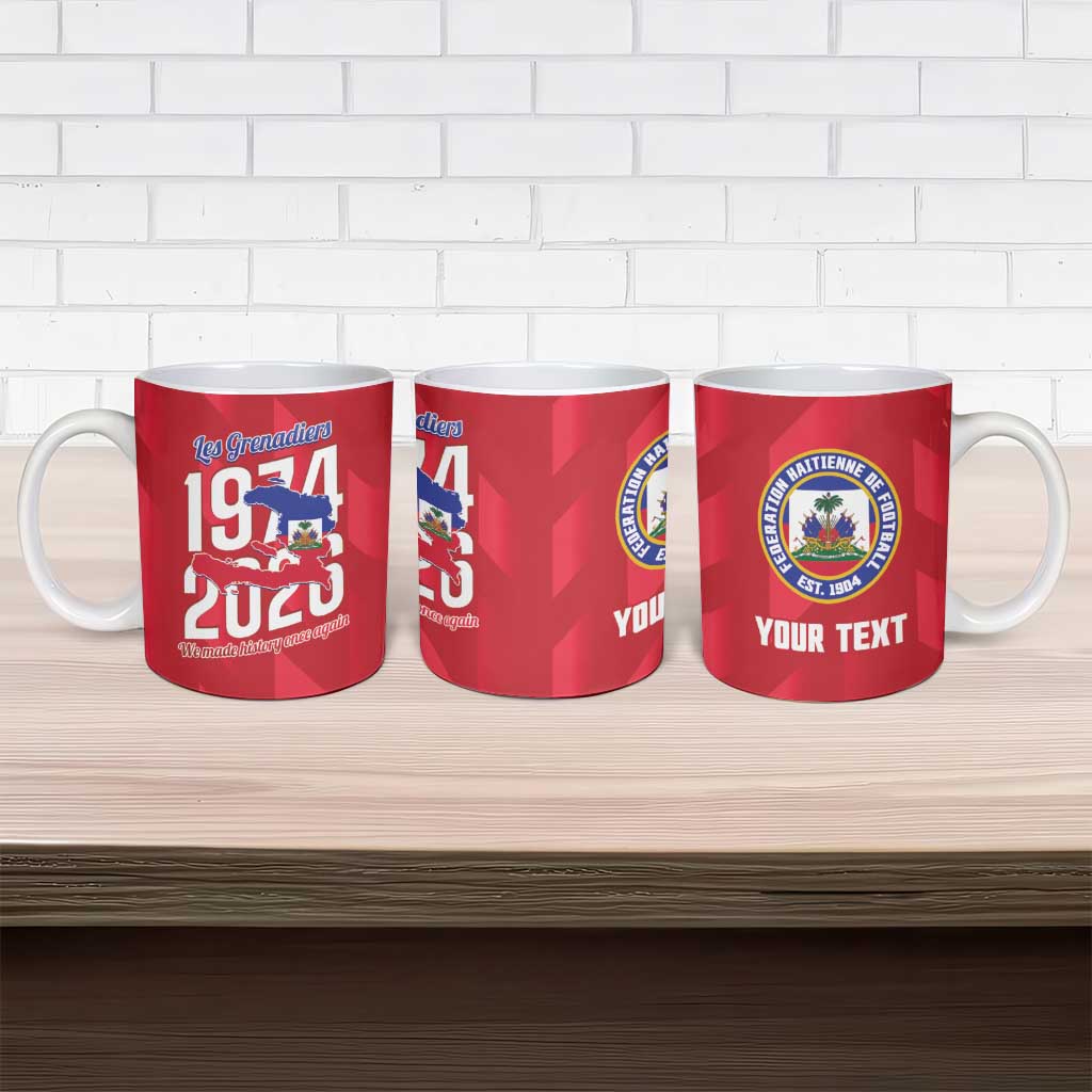 Personalized Haiti Football Ceramic Mug Les Grenadiers Made History Once Again Red Color - Wonder Print Shop