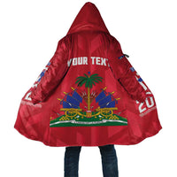 Personalized Haiti Football Cloak Les Grenadiers Made History Once Again Red Color - Wonder Print Shop