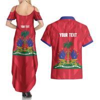 Personalized Haiti Football Couples Matching Summer Maxi Dress and Hawaiian Shirt Les Grenadiers Made History Once Again Red Color - Wonder Print Shop
