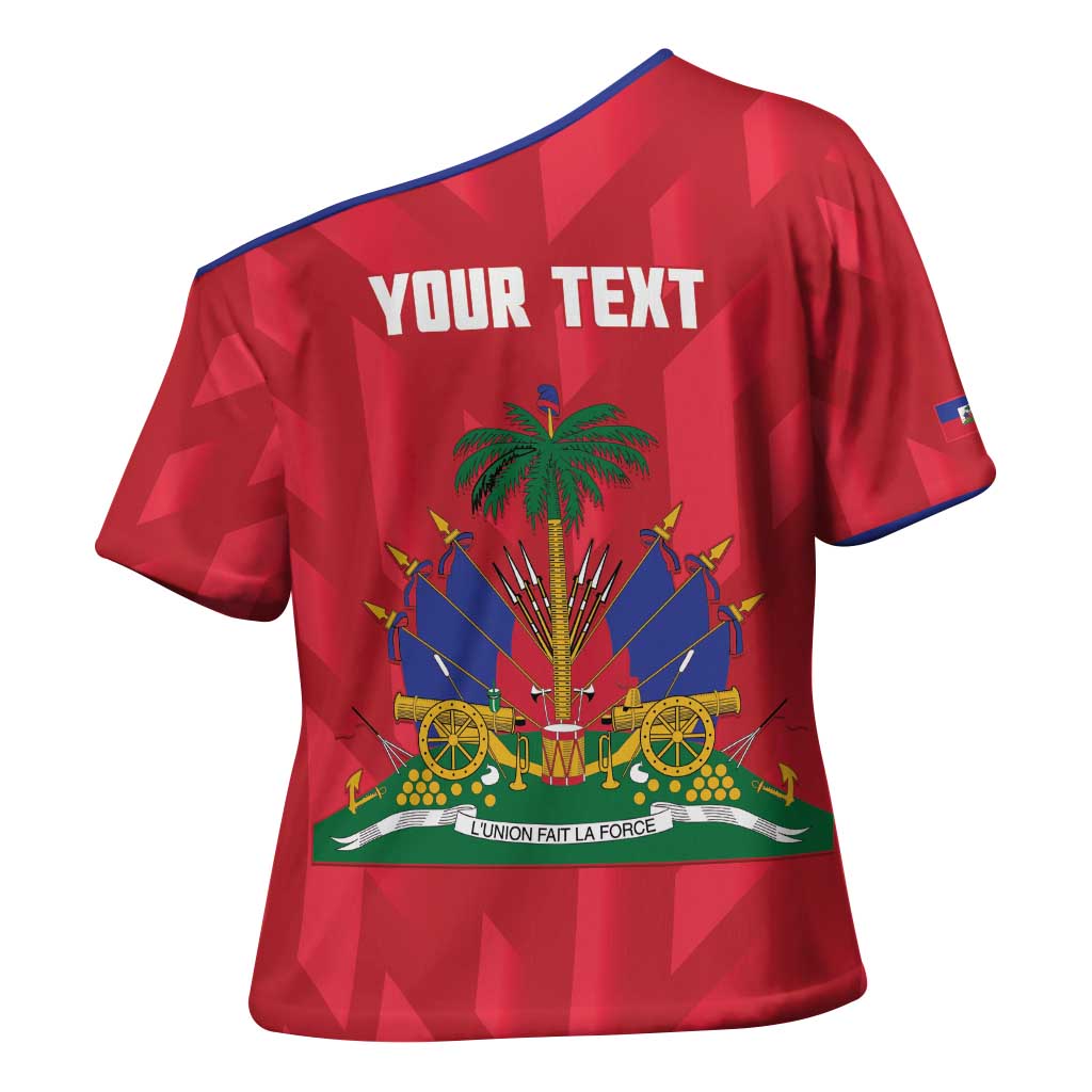Personalized Haiti Football Cross Shoulder Shirt Les Grenadiers Made History Once Again Red Color - Wonder Print Shop