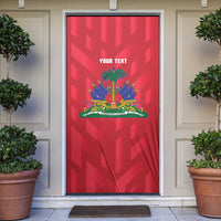 Personalized Haiti Football Door Cover Les Grenadiers Made History Once Again Red Color - Wonder Print Shop