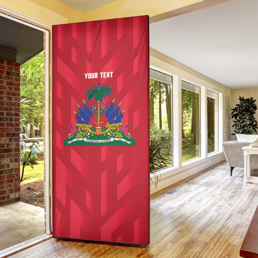 Personalized Haiti Football Door Cover Les Grenadiers Made History Once Again Red Color - Wonder Print Shop
