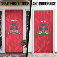 Personalized Haiti Football Door Cover Les Grenadiers Made History Once Again Red Color - Wonder Print Shop