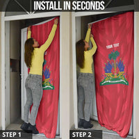Personalized Haiti Football Door Cover Les Grenadiers Made History Once Again Red Color - Wonder Print Shop