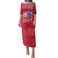 Personalized Haiti Football Family Matching Puletasi and Hawaiian Shirt Les Grenadiers Made History Once Again Red Color - Wonder Print Shop