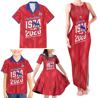 Personalized Haiti Football Family Matching Tank Maxi Dress and Hawaiian Shirt Les Grenadiers Made History Once Again Red Color - Wonder Print Shop
