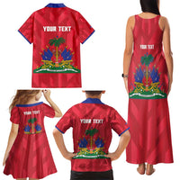Personalized Haiti Football Family Matching Tank Maxi Dress and Hawaiian Shirt Les Grenadiers Made History Once Again Red Color - Wonder Print Shop