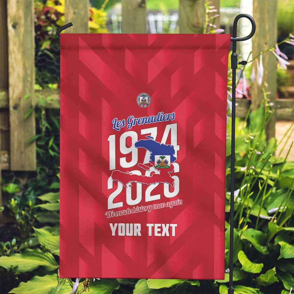 Personalized Haiti Football Garden Flag Les Grenadiers Made History Once Again Red Color - Wonder Print Shop