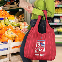 Personalized Haiti Football Grocery Bag Les Grenadiers Made History Once Again Red Color - Wonder Print Shop