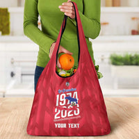Personalized Haiti Football Grocery Bag Les Grenadiers Made History Once Again Red Color - Wonder Print Shop