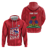 Personalized Haiti Football Hoodie Les Grenadiers Made History Once Again Red Color - Wonder Print Shop