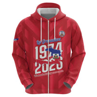 Personalized Haiti Football Hoodie Les Grenadiers Made History Once Again Red Color - Wonder Print Shop