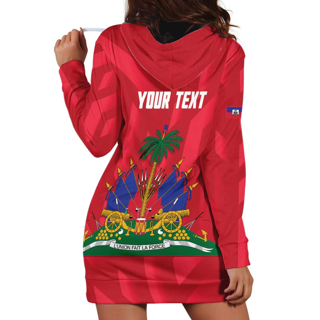Personalized Haiti Football Hoodie Dress Les Grenadiers Made History Once Again Red Color - Wonder Print Shop