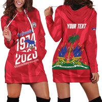 Personalized Haiti Football Hoodie Dress Les Grenadiers Made History Once Again Red Color - Wonder Print Shop