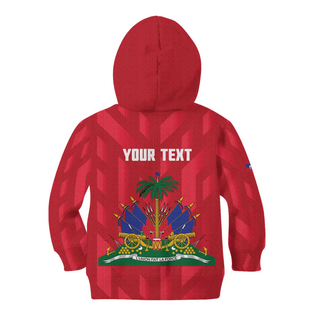 Personalized Haiti Football Kid Hoodie Les Grenadiers Made History Once Again Red Color - Wonder Print Shop