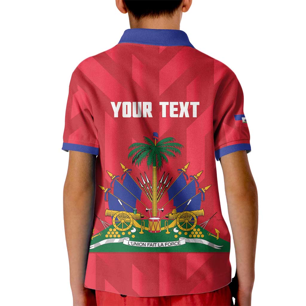Personalized Haiti Football Kid Polo Shirt Les Grenadiers Made History Once Again Red Color - Wonder Print Shop