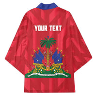Personalized Haiti Football Kimono Les Grenadiers Made History Once Again Red Color - Wonder Print Shop