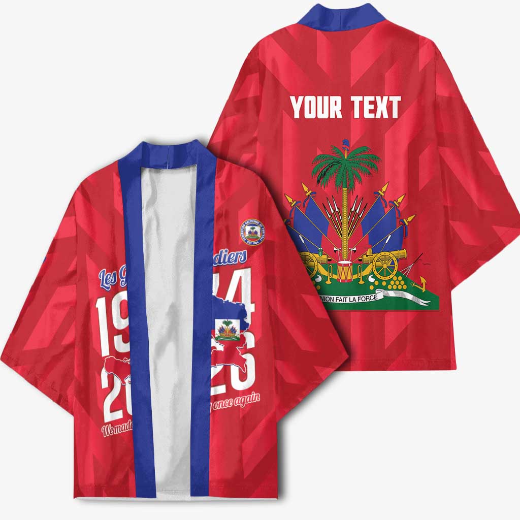 Personalized Haiti Football Kimono Les Grenadiers Made History Once Again Red Color - Wonder Print Shop