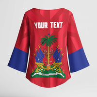 Personalized Haiti Football Kimono Sleeve Blouse Les Grenadiers Made History Once Again Red Color - Wonder Print Shop