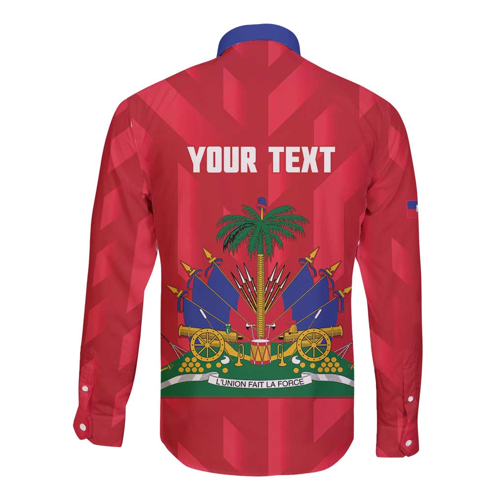 Personalized Haiti Football Long Sleeve Button Shirt Les Grenadiers Made History Once Again Red Color - Wonder Print Shop