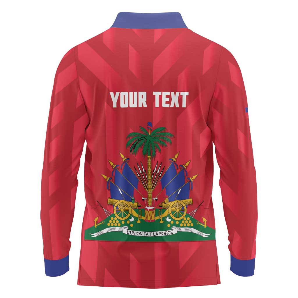 Personalized Haiti Football Long Sleeve Polo Shirt Les Grenadiers Made History Once Again Red Color - Wonder Print Shop