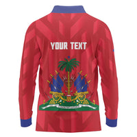 Personalized Haiti Football Long Sleeve Polo Shirt Les Grenadiers Made History Once Again Red Color - Wonder Print Shop